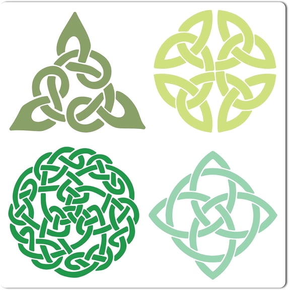 11.8 Inch Celtic Knot Stencil Plastic Drawing Stencils Reusable Painting Templates DIY Decorative Symbols Template Crafts