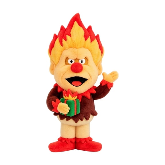 11.8 Inch Cute Heat and Snow Miser Plush Doll, Lovely Heat Miser Plushies Toys for Movie Night, Cuddly Soft Stuffed Animal Throw Pillow, Funny Gifts for Birthday Emotional Support Plush Toys