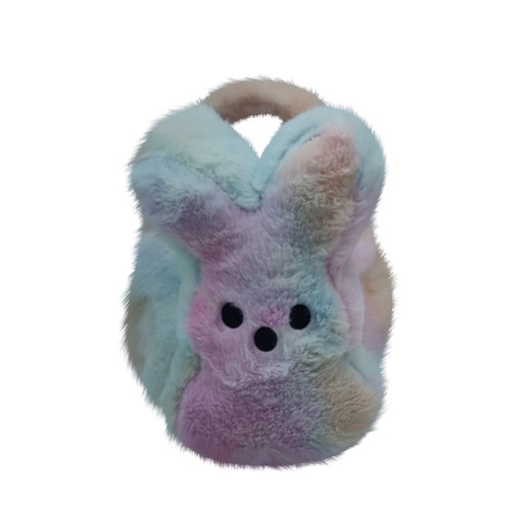 11.8-Inch Easter Bunny Basket – Soft Fuzzy Rabbit Hand Basket for Kids, Easter Egg Hunt Candy Storage Basket, Pastel Color Easter Party Gift Handbasket for Boys Girls