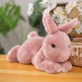 thumbnail image 1 of 11.8-Inch Easter Bunny Plush Toy - Hot Pink Stuffed Animal, Soft & Huggable Sleeping Doll for Kids, Easter Basket Gift & Holiday Decor Hot Pink, 1 of 6