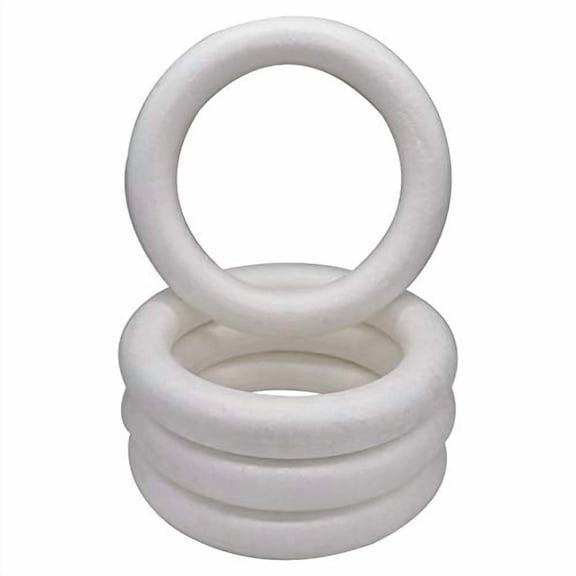 11.8 Inch Foam Wreath Forms 4 Pack Round Foam Rings for Crafts Making DIY Projects Christmas Holiday Holiday Decorations