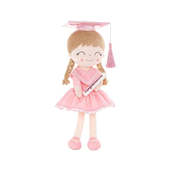 11.8 Inch Graduation Girl Doll - Pink Plush Toy with Cap & Gown - Preschool Kindergarten Graduation Gifts for Girls, Class of 2026 Milestone Keepsake