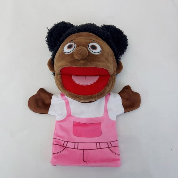 11.8 Inch Hand Puppet Toys Family Hand Puppets Plush Mom Dad Son Daughter Grandparents Family Members Hand Puppets with Movable Mouth