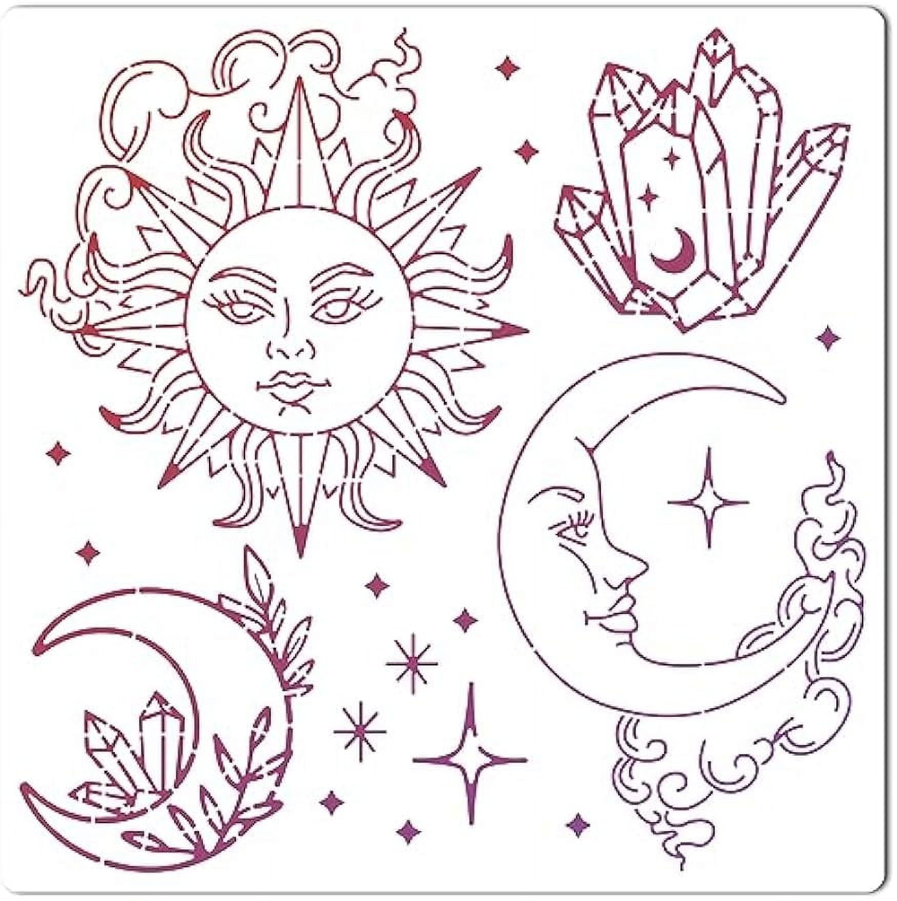 11.8 Inch Mandala Sun Moon Stencil Plastic Drawing Stencils Reusable Painting Templates DIY Decorative Star Pattern Template Crafts for Scrapbooking Furniture Wall Wood Paper Decor - Walmart.com 11-8-inch-mandala-sun-moon-stencil-plastic-drawing-stencils-reusable-painting-templates-diy-decorative-star-pattern-template-crafts-for-scrapbooking-furniture-wall-wood-paper-decor-walmart-com