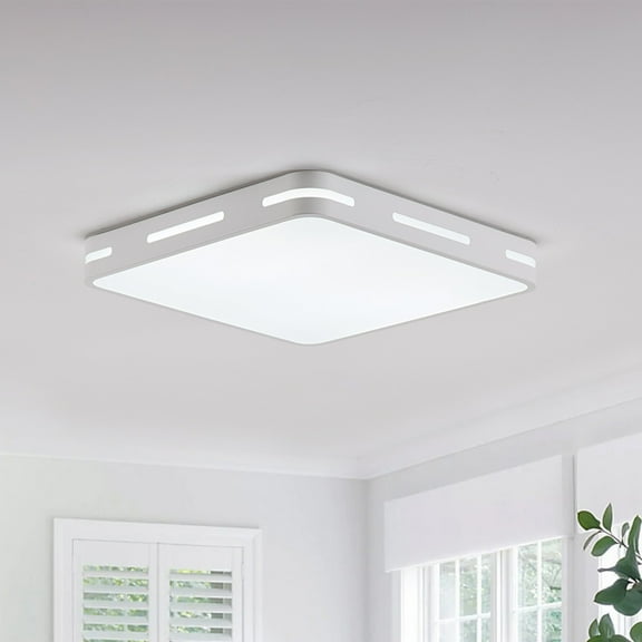 11.8 Inch Modern Square LED Ceiling Light, 24W Cold White Light Minimalist Ceiling Light for Living Room Bedroom Bathroom Kitchen