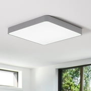 11.8 Inch Modern Square LED Ceiling Light, 24W Cold White Light Semi-flush Mount Ceiling Light for Living Room Bedroom Bathroom Kitchen
