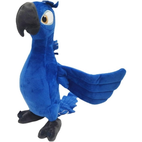 11.8 Inch Rio Blu&Jewel Plush, Soft Cartoon Blue Macaw Stuffed Parrot Throw Pillows for Home Decor for Anime Fans (Blu)
