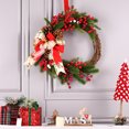 thumbnail image 1 of 11.8 Inch Round Wreath for Front Door Wall Hanging Ornaments Christmas Wreaths Window Decorations Artificial Vines for Home Decor Indoor Home Wall Wedding Room Decor, 1 of 6
