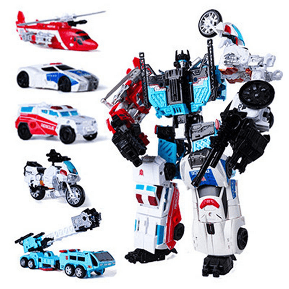 11.8 Inch Scale Defensor Combined Team Desktop Decor Robot Statue