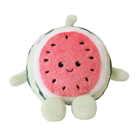 11.8 Inch Smiling Watermelon Plush Pillow, Soft Squishy Fruit Hugging Pillow, Calming Anxiety Relief Home Decor, Birthday Gift for Adults