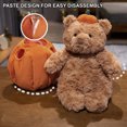thumbnail image 1 of 11.8 Inch Soft Cuddly Small Bear Stuffed Animal, Removable Pumpkin Plush Toy,Festive Plush Playmate For, 1 of 6