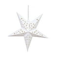 thumbnail image 1 of 11.8 Inch Star Paper Lanterns Paper Lampshade with LED Light Paper Lantern Moroccan Paper Stars 5 Pointed White Hollow Out Party Paper Star Decoration for Weddings Christmas Tree Birthday Celebration, 1 of 6