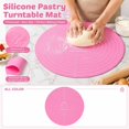 thumbnail image 1 of 11.8 Inch Thick Silicone Baking Mat, Non-Slip Dough Work Surface, Pastry Mat for Kneading and Pie Crust(Pink), 1 of 7