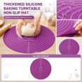 thumbnail image 1 of 11.8 Inch Thick Silicone Baking Mat, Non-Slip Dough Work Surface, Pastry Mat for Kneading and Pie Crust(Purple), 1 of 5