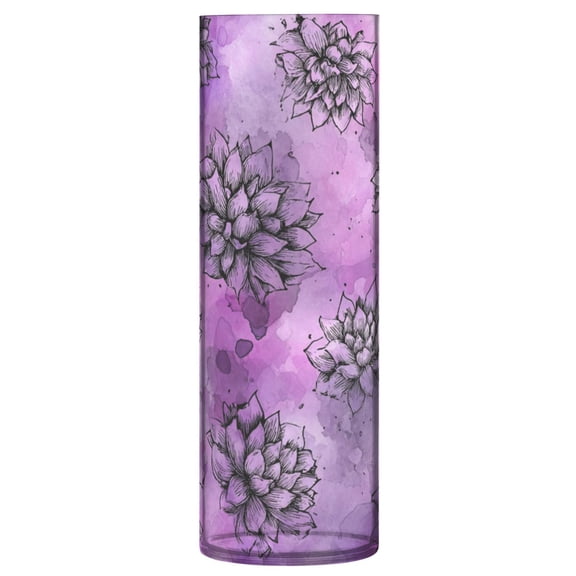 11.8 Inch Unbreakable Clear Plastic Vase Cylinder Flower Vase Shatterproof Wide Mouth Vase for Home Decor and Storage Lavender Succulent Blooms