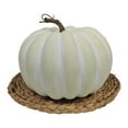 thumbnail image 1 of 11.8 Inch White Artificial Pumpkin Decor - Realistic Fake Foam Pumpkin for Halloween, Fall Harvest, Thanksgiving & Christmas Home Decoration, Table Centerpiece, 1 of 6