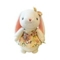 thumbnail image 1 of 11.8-Inch White Bunny Plush Toy with Floral Dress - Rustic Easter Stuffed Animal, Soft Comfort Doll for Baby Shower Gift, Nursery Decor & Easter Basket B, 1 of 5