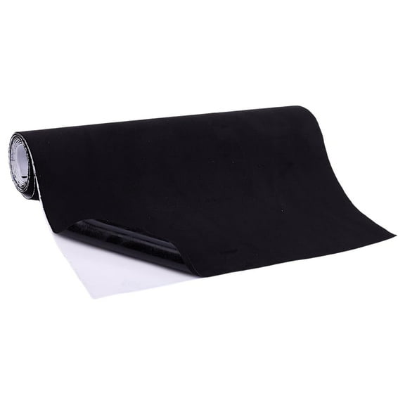 11.8" L x 59" W Suede Fabric Wrap Microfiber Fabric Self-Adhesive Suede Look for Car Interior Black Self Adhesive Film Sticker for Furniture Decor