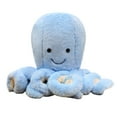thumbnail image 1 of 11.8" Octopus Plush Toy, Cuddly Stuffed Sea Animal, Soft Octopus Doll, Cozy Hugging Plush for Home, Bedroom, Sofa, Office, Nap, Christmas, Halloween, Birthday, Valentine's Day, Gift Idea (Blue), 1 of 5