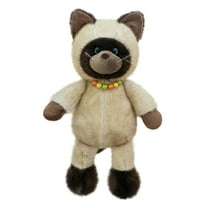 11.8" Siamese Cat Plush Toy – Realistic Stuffed Animal Kitten Plushie, Soft Fluffy Siamese Cat Doll, Cuddly Plush Decor Gift for Cat Lovers