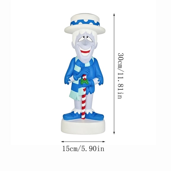 11.8" Snow Miser Anime LED Lighted Blow Mold Outdoor Christmas Decor
