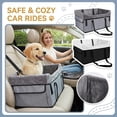 thumbnail image 1 of 11.8" X 15.7" X 9.8" Portable Elevated Dog Car Seat With Adjustable Safety Straps, Soft Plush Liner & Sturdy Frame, Secure & Cozy Pet Booster Seat For Small Dogs, Safe Travels In, 1 of 6