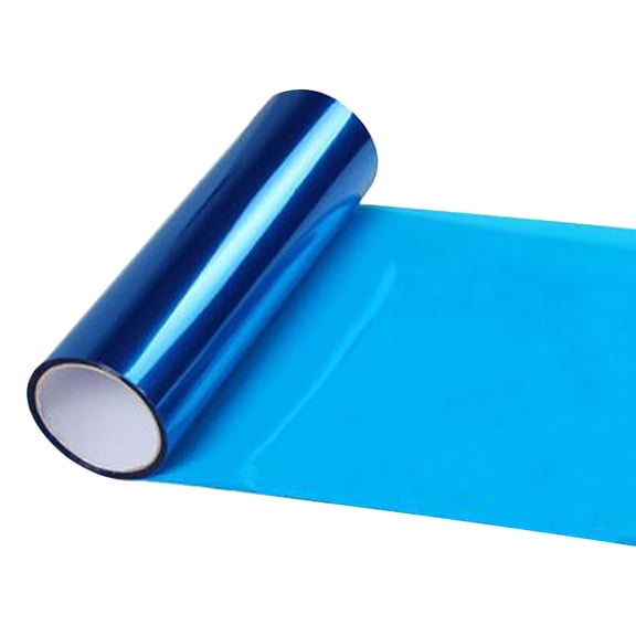 11.8” X 39.37” Tint Film Sticker Sheet Roll for Car Headlight, Tail Lights, Fog Lights with Squeegee + Cutter (Blue)
