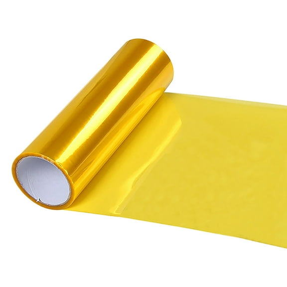 11.8” X 39.37” Tint Film Sticker Sheet Roll for Car Headlight, Tail Lights, Fog Lights with Squeegee + Cutter (Yellow)