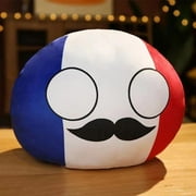 11.8 in Country Balls Plushies Poland Ball Doll for Children and Adult Gifts Pendant Accessories Stuffed Toys France