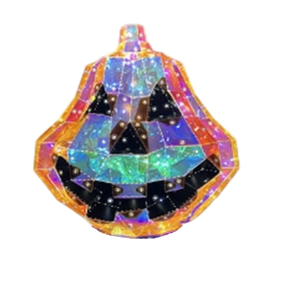11.8 in LED Pumpkin Light, Faceted Light Up Halloween Decor for Table Mantel Porch Party Display