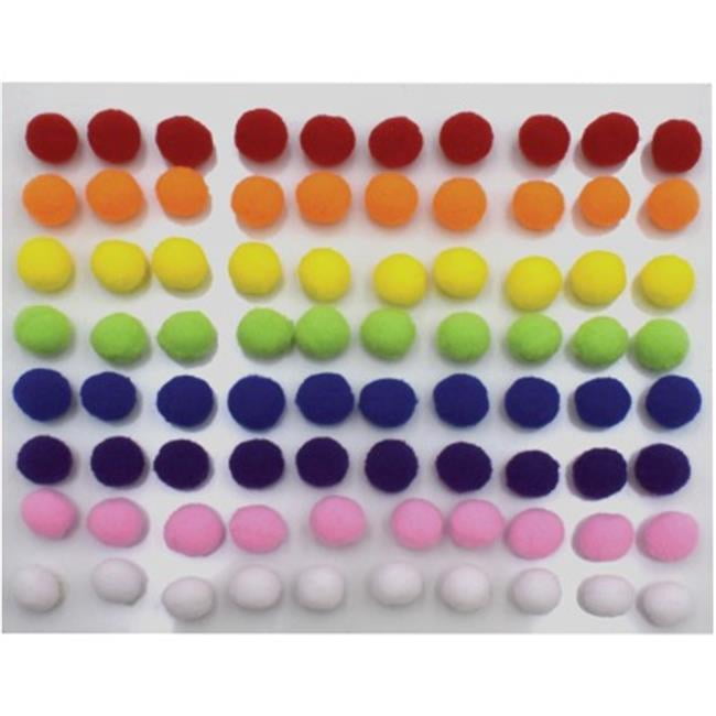 11.8 in. Peel-N-Stick Pom Pons, Assorted Color