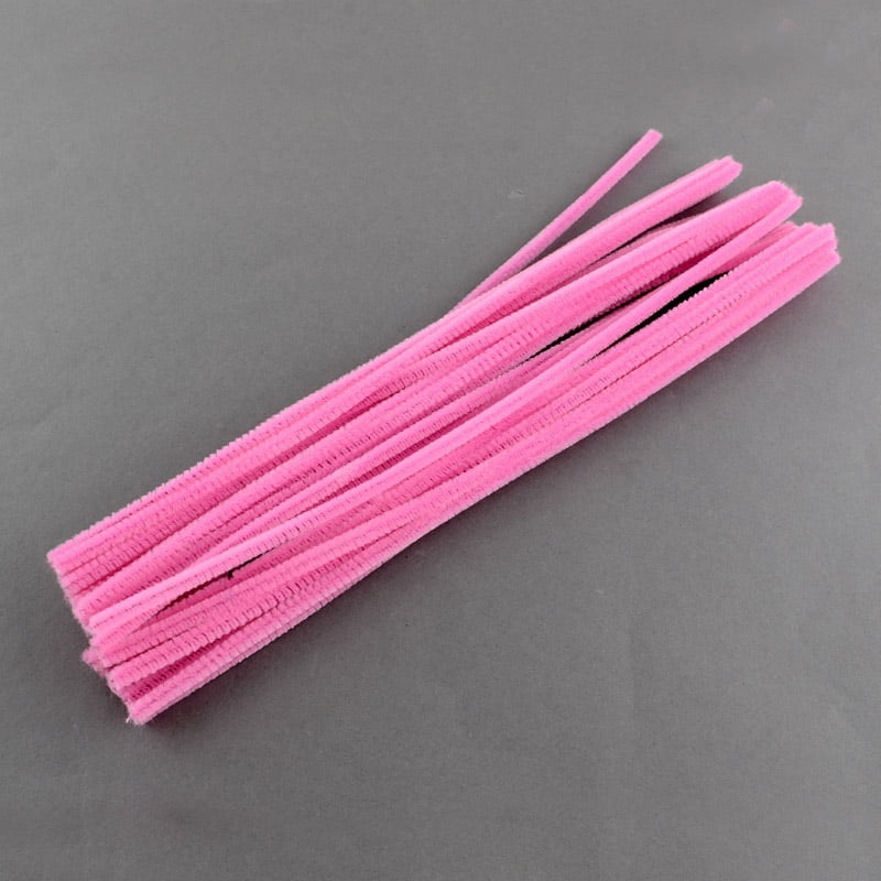 11.8 inch Pipe Cleaners DIY Chenille Stem Tinsel Garland Craft Wire Pink 300x5mm diy