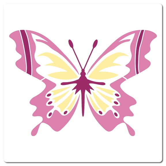 11.8 x 11.8 Inch Butterfly Stencil Large Reusable Butterflies Insect Stencil Square Plastic TemplatesDIY