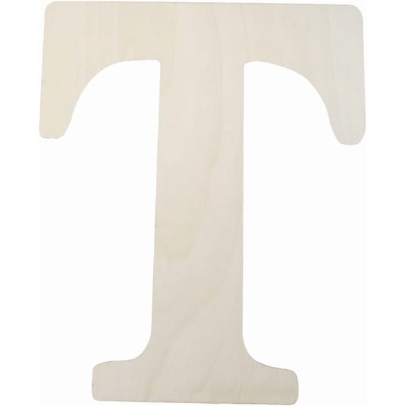 11.8 x 14.8 Inch Large Wooden Letter T Wood Cutouts Alphabet MDF Blank Unfinished Paintable White Word Craft Board Sign Piece for DIY