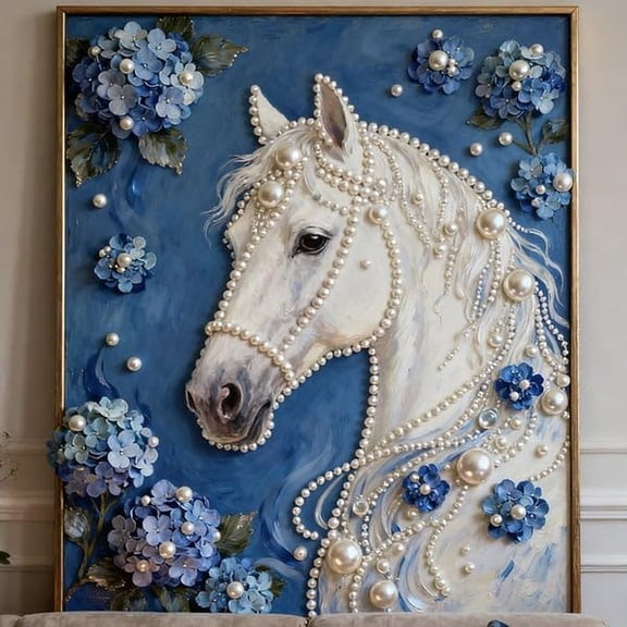 11.8 x 15.7 In DIY Beaded Art Kit - 3D Castle Pearl Painting with Frame, Premium Textured Diamond Art for Adults & Beginners - Stress-Relief Home Wall Decor & Creative Holiday Gift