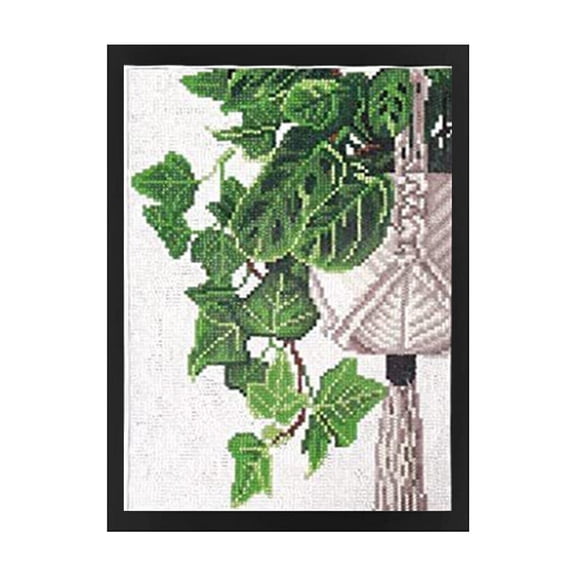 11.8 x 15.7 Inch Magnetic Diamond Art Frame, Black Self Adhesive Display Frame for 9.8 x 13.8 Inch Artwork, Easy Open Wall Decor Frame for Diamond Painting and Art Projects