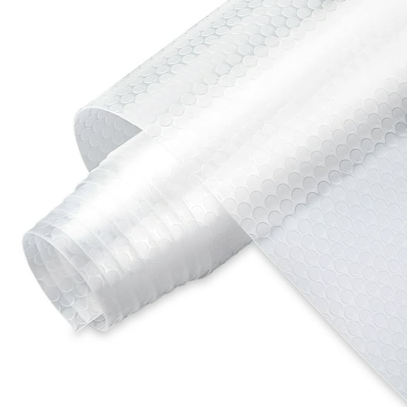 11.8 x 59 Inch Clear Shelf Liner for Kitchen Cabinets Non-Adhesive, EVA Waterproof Oil-Proof Cupboard Refrigerator Drawer Liner, Non-Slip Washable Shelf Paper Fridge Mats for Desks