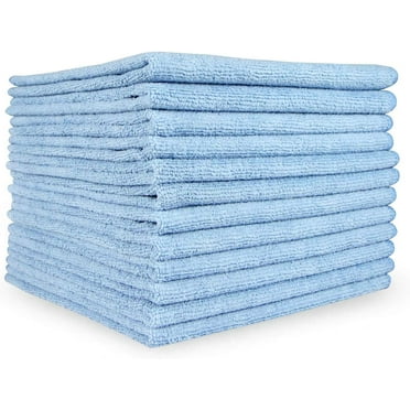 11.8 x 11.8 in Microfiber Cleaning Cloths - (Pack of 12) Streak-Free Drying Wash Towels,  Super Absorbent & Quick Dry, Perfect Cleaner for Car, Glass, and Window