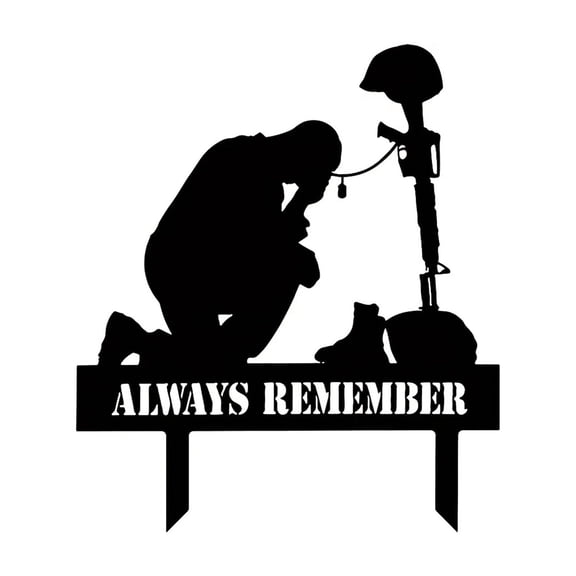 11.8110.23 Inches Crafts 1pc, Freedom Is Not Free Yard Stakes Military Gifts Iron Silhouette Stakes