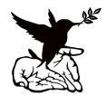11.81×11.18 Inches Peace Freedom Bird Metal Home Decor, Unique Peace