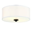 thumbnail image 1 of 11.81" 2-Light Flush Mount Ceiling Light Modern Kitchen Light Fixture with Fabric Shade for Bedroom, Living Room, Dining Room, Hallway, E26, 1 of 8