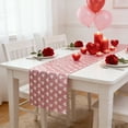 thumbnail image 1 of 11.81×70.87in Pink Heart Sequin Table Runner Glitter Valentines Table Runner Mantel for Wedding Birthday Party Decorations, 1 of 5