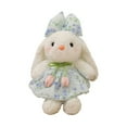 thumbnail image 1 of 11.81" Easter Bunny Stuffed Animals with Clothes & Bow tie,Safe Material Soft Washable Stuffed Bunny,Cute Plush Toy Rabbit Easter Decoration Birthday Gift for Boys and Girls Light Blue7, 1 of 5