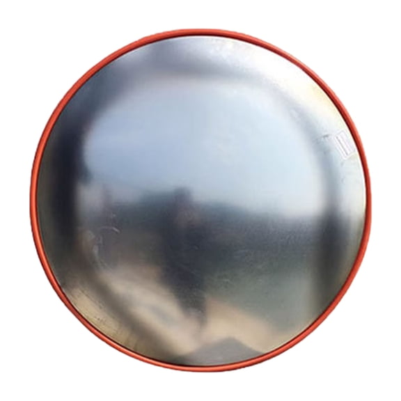 11. Inch Convex Mirror for Pole Mount, Orange Driveway Traffic Mirror for Blind Spot Elimination, Wide View Security Mirrors for Warehouse Garage Office Indoor Outdoor