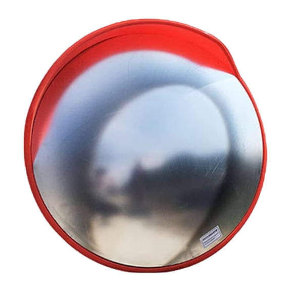 11. Inch Convex Mirror for Pole Mount, Orange Driveway Traffic Mirror for Blind Spot Elimination, Wide View Security Mirrors for Warehouse Garage Office Indoor Outdoor