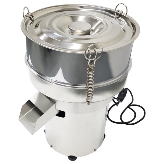 11.81 Inch Electric Sieve Stainless Steel Powder Shaker Powder Vibrating Sifter with 60 Mesh Screen 110V