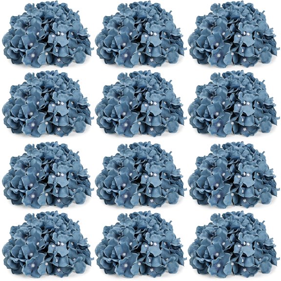 11.81 Inch Hydrangea Flower Balls For Centerpieces - 12 Artificial Flarrangement Large Silk Kissing Ball Wedding Table Home Party Decor Dusty Blue