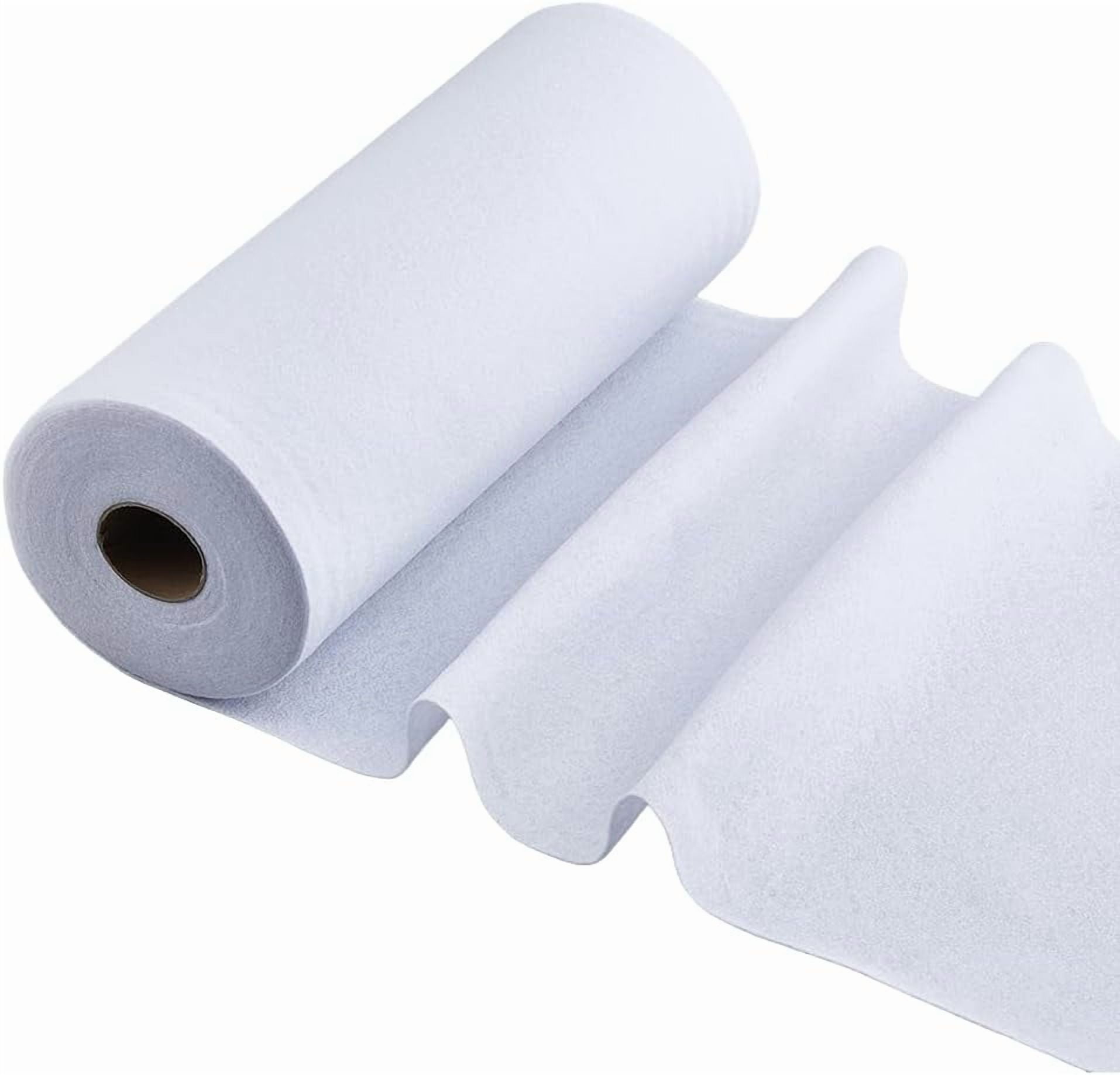 11.81 Inches x 10 Yards Fusible Interfacing for Sewing Single-Sided Loft Iron-On Fusible Fleece Interfacing White Non-Woven Interfacing for Quilting Sewing Crafts Supplies 1roll