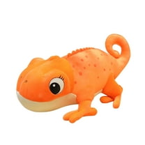 11.81 inch Cute Chameleon Plush Doll with Soft Material for Home Decoration and Gifts (Orange)