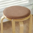 thumbnail image 1 of 11.81in Round Rattan Seat Cushion | Thickened Non-Slip Chair Pad with Sponge Fill | Breathable Summer Stool Cushion for Outdoor & Indoor Use | Brown Woven Design, 1 of 6
